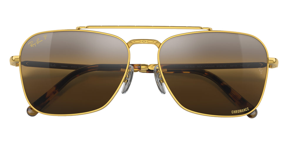 Ray-Ban RB3636 New Caravan 9196G5 55 - Gold / Silver/Brown Mirrored Polarized #id:rb36369196g5_s:108125