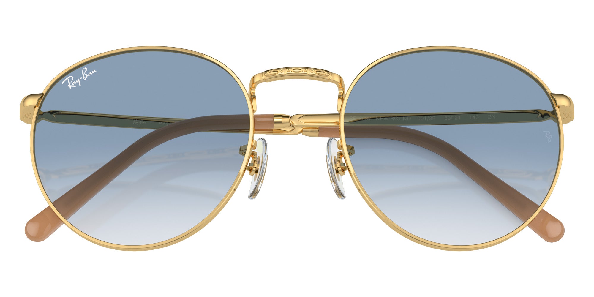 Ray-Ban RB3637 New Round 001/3F 50 - Arista Gold / Blue #id:rb36370013f_s:100125