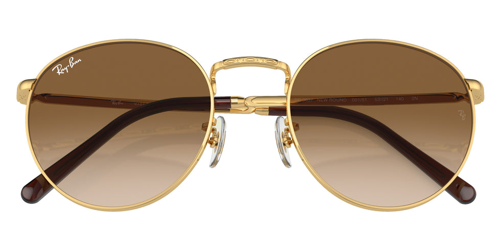 Ray-Ban RB3637 New Round 001/51 50 - Arista Gold / Light Brown #id:rb363700151_s:102125