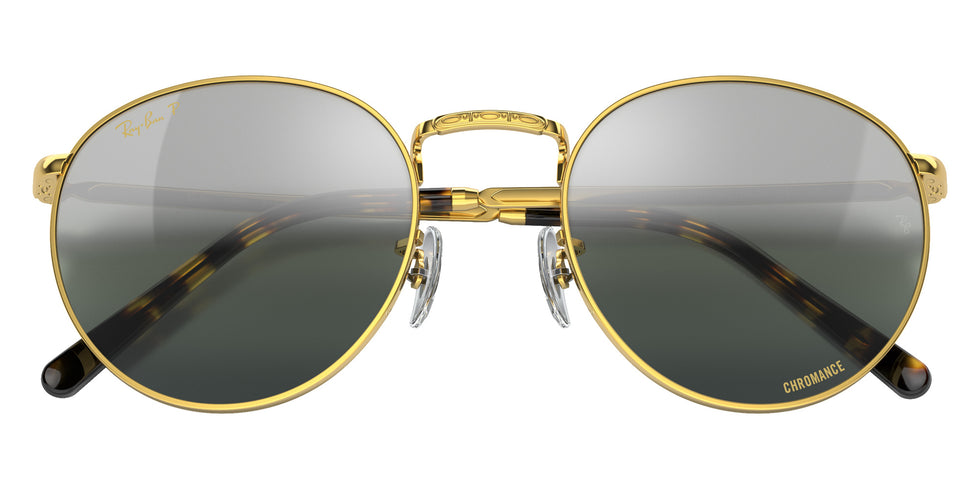 Ray-Ban RB3637 New Round 9196G4 50 - Gold / Silver/Green Mirrored Polarized #id:rb36379196g4_s:108125