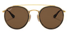 Ray-Ban RB3647N Round Double Bridge 001/57 51 - Arista Gold / B-15 Brown Polarized #id:rb3647n00157_s:100100