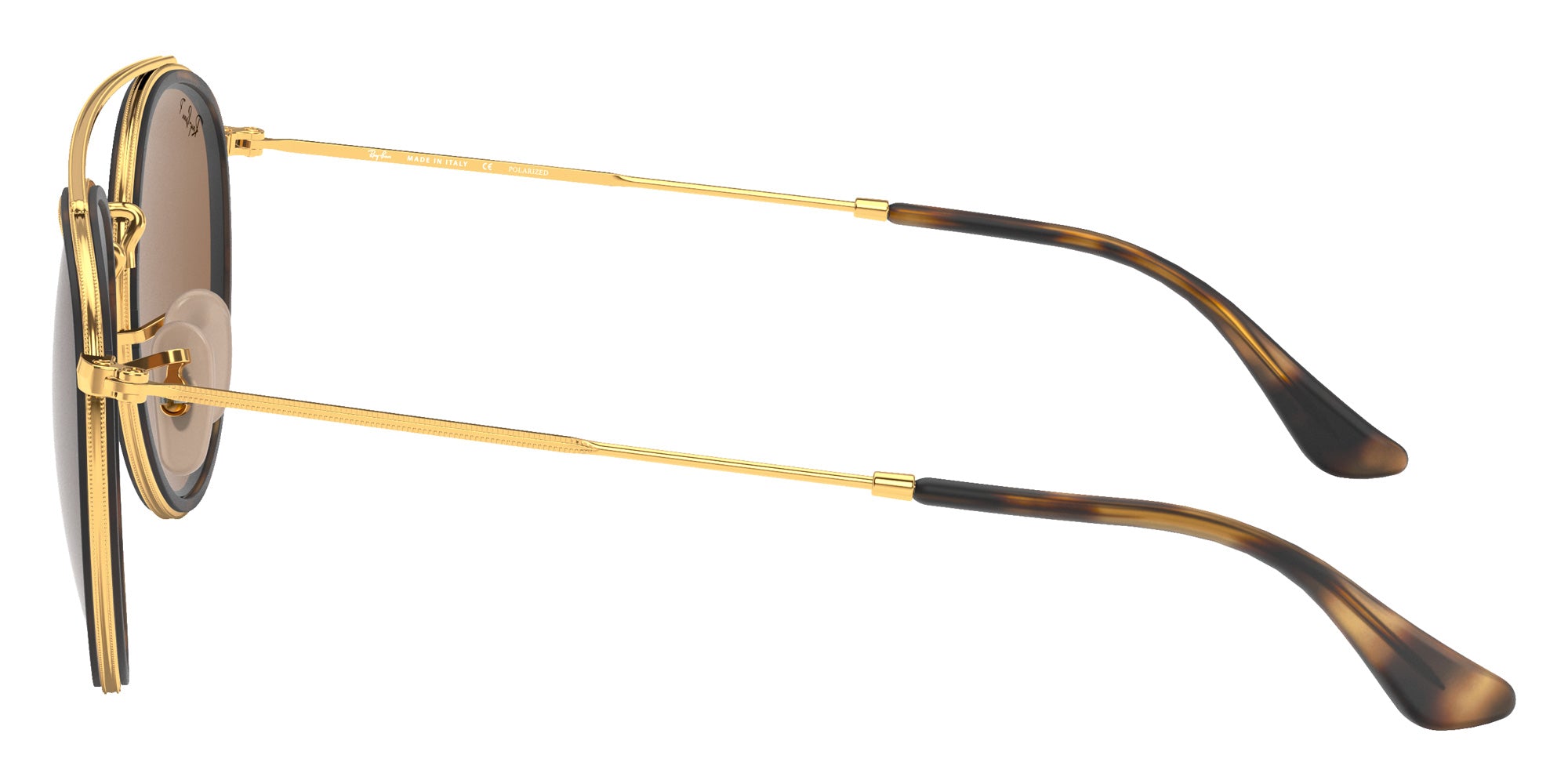 Ray-Ban RB3647N Round Double Bridge 001/57 51 - Arista Gold / B-15 Brown Polarized #id:rb3647n00157_s:100110