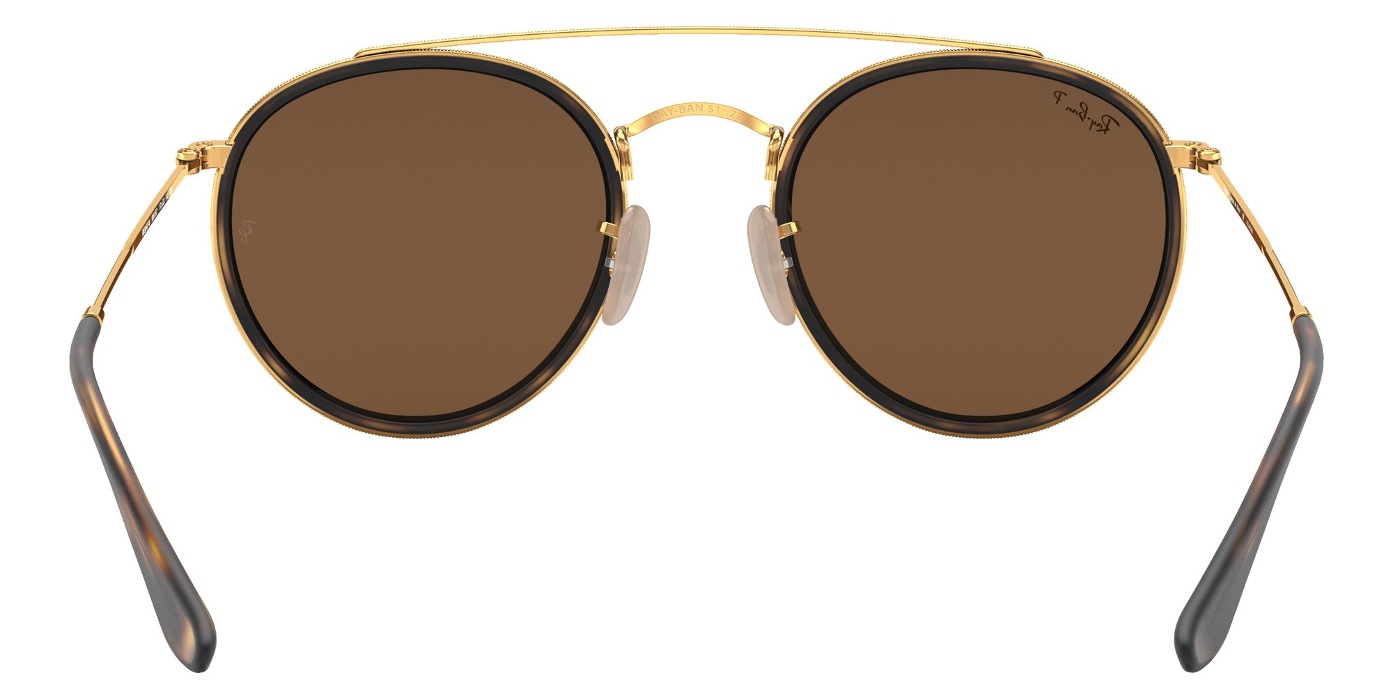 Ray-Ban RB3647N Round Double Bridge 001/57 51 - Arista Gold / B-15 Brown Polarized #id:rb3647n00157_s:100115