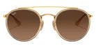 Ray-Ban RB3647N Round Double Bridge 912443 51 - Arista Gold / Brown Gradient #id:rb3647n912443_s:102100