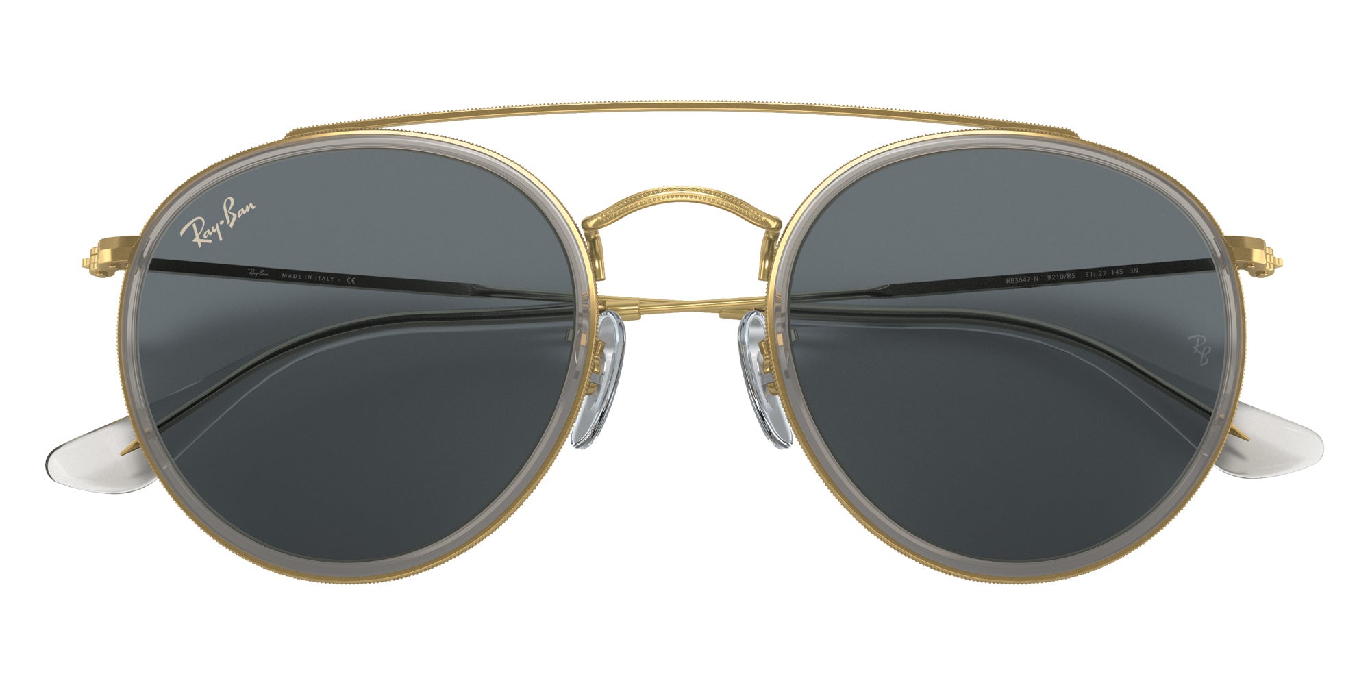 Ray-Ban RB3647N Round Double Bridge Legend Gold 9210R5 51 - Gold #id:rb3647n9210r5_s:100125