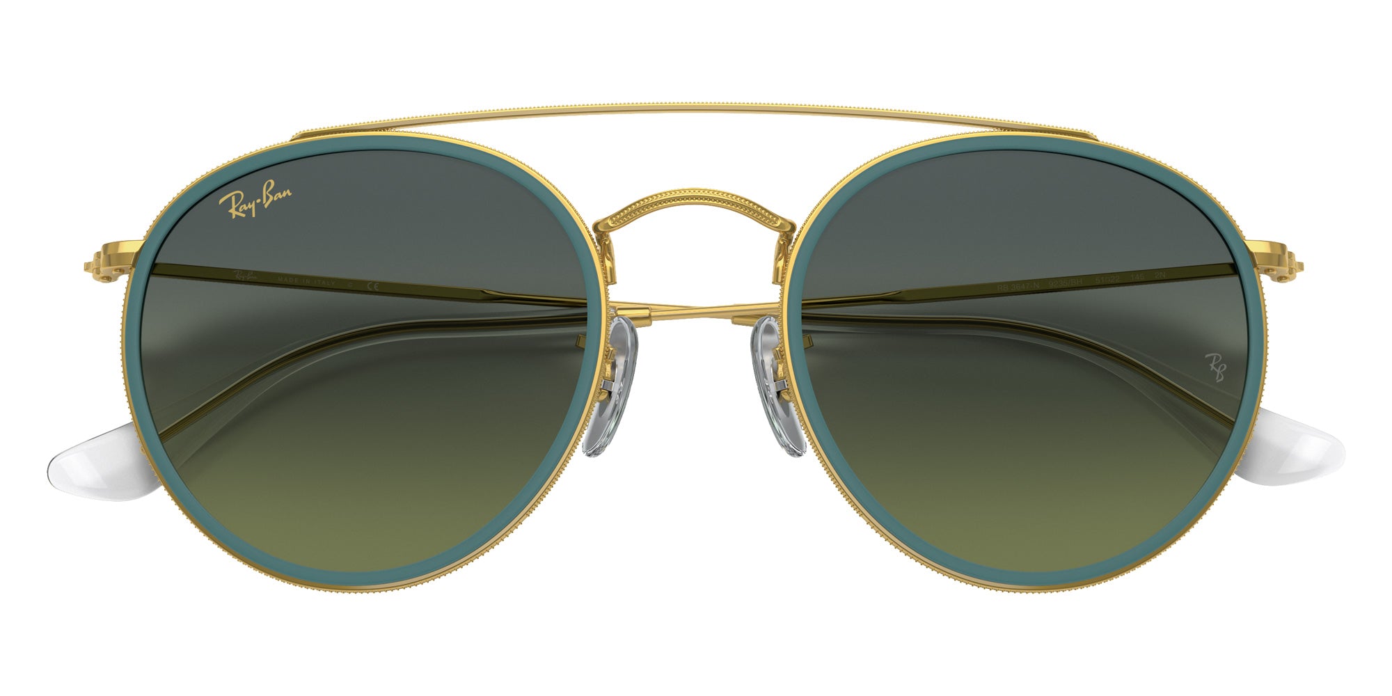 Ray-Ban RB3647N Round Double Bridge 9235BH 51 - Gold #id:rb3647n9235bh_s:106125
