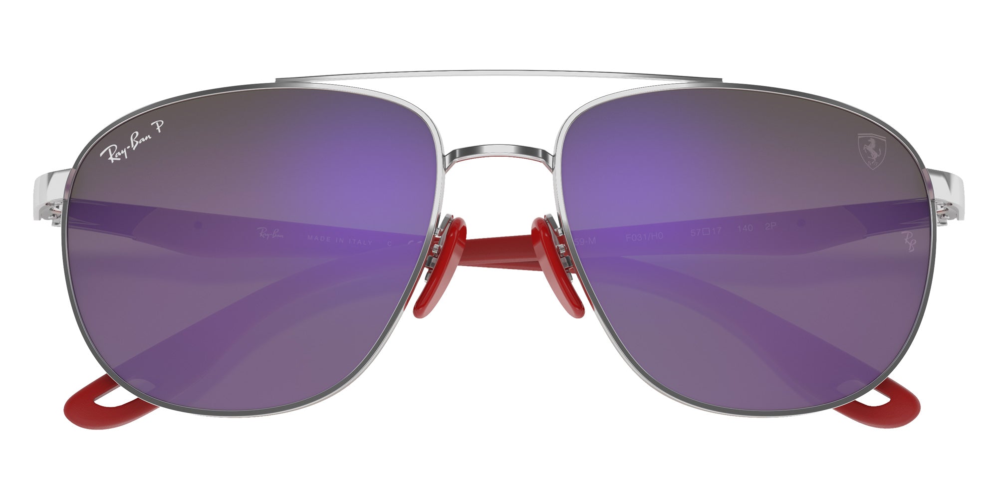 Ray-Ban RB3659M Scuderia Ferrari F031H0 57 - Silver / Blue Mirrored Polarized #id:rb3659mf031h0_s:100125