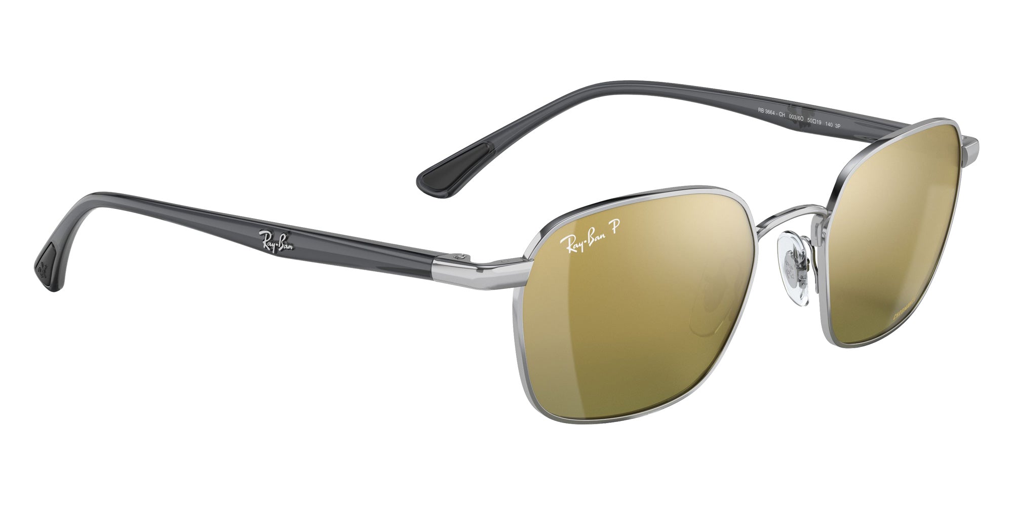 Ray-Ban RB3664CH 003/6O 50 - Silver / Green Polarized+ Mirrored #id:rb3664ch0036o_s:100120