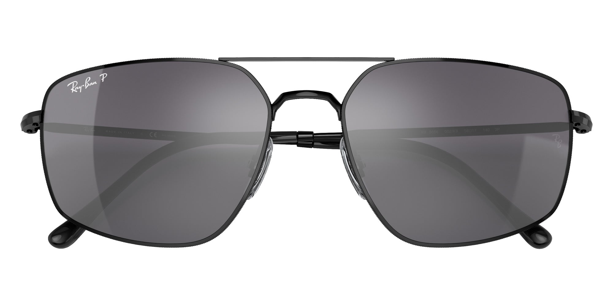 Ray-Ban RB3666 002/K3 56 - Black / Silver Mirrored Polarized #id:rb3666002k3_s:100125