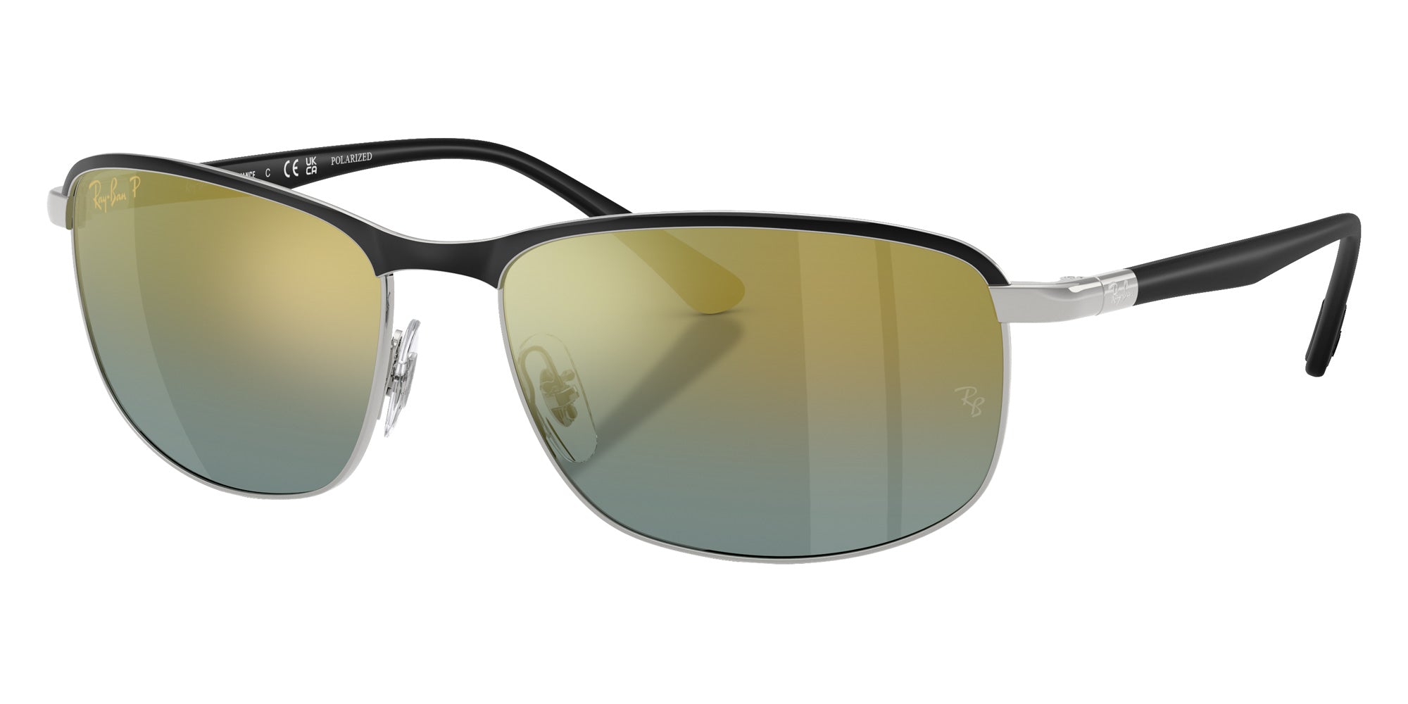Ray-Ban RB3671CH Chromance Square Sunglasses | EyeOns.com