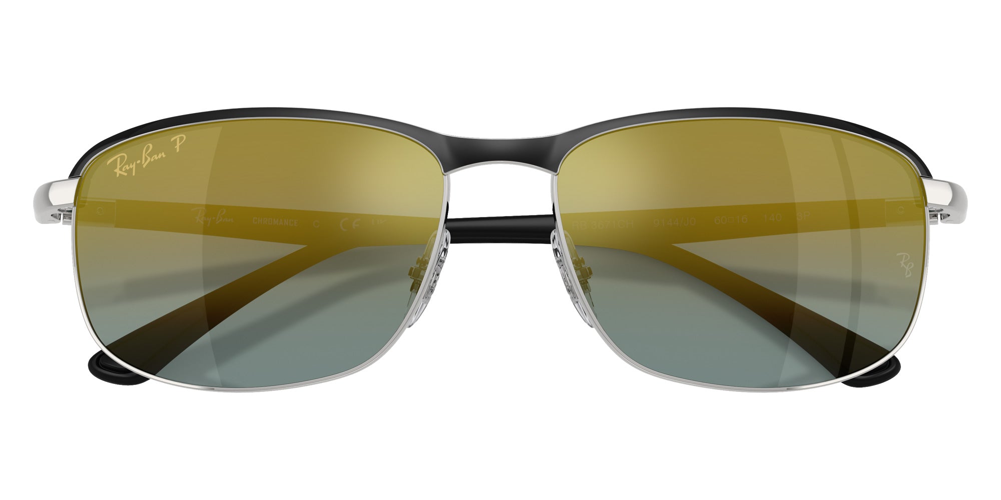 Ray-Ban RB3671CH Chromance Square Sunglasses | EyeOns.com