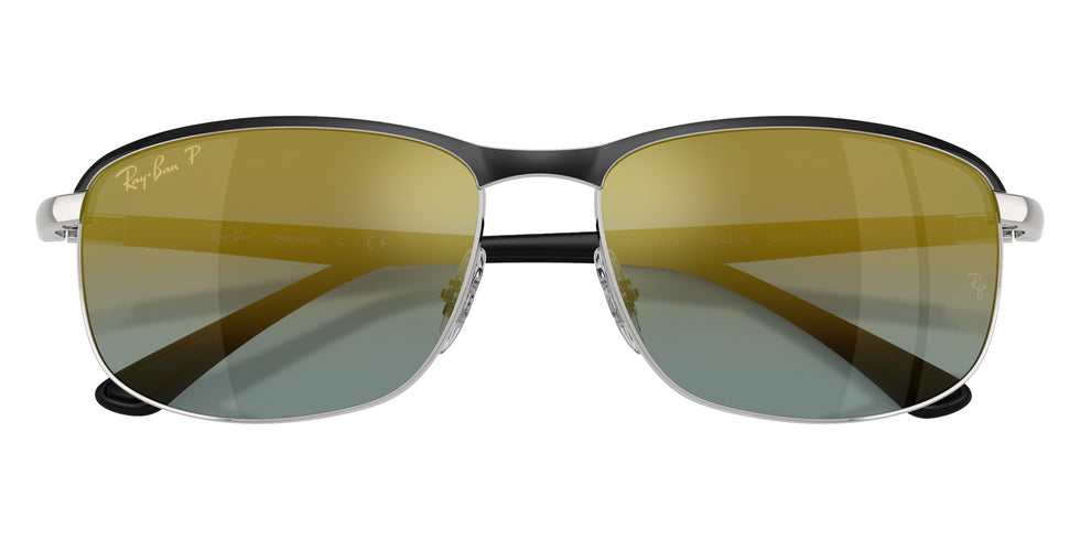 Ray-Ban RB3671CH Chromance 9144J0 60 - Black on Silver / Gradient Gold Mirrored Polarized #id:rb3671ch9144j0_s:100125