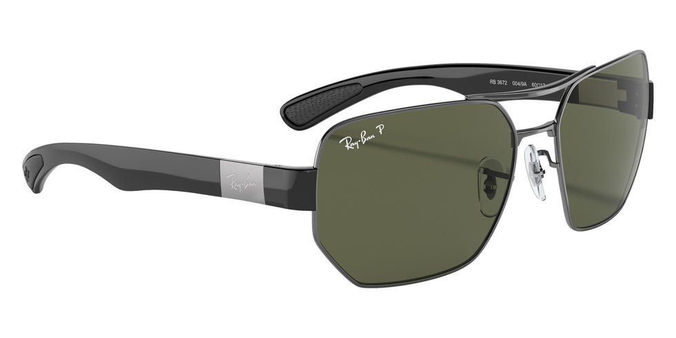 Ray-Ban RB3672 004/9A 60 - Gunmetal / G-15 Green Polarized #id:rb36720049a_s:100120