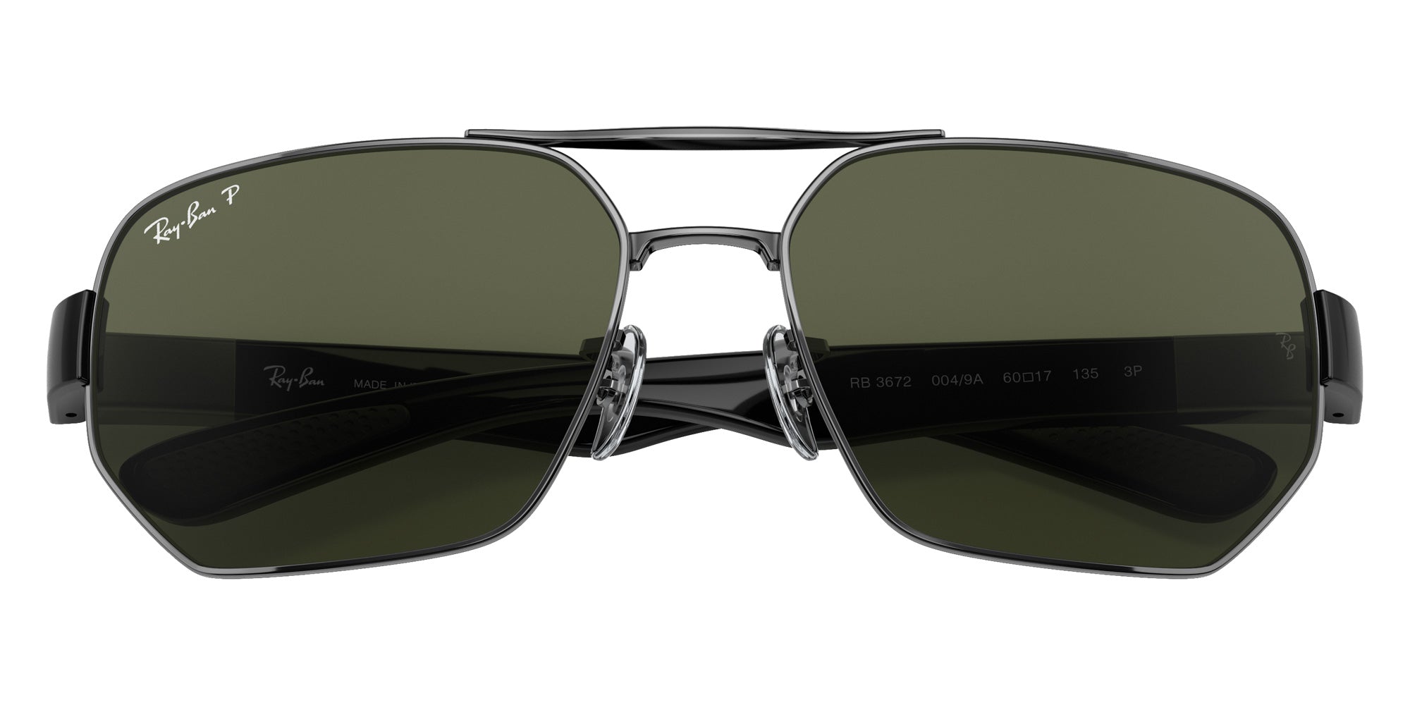 Ray-Ban RB3672 004/9A 60 - Gunmetal / G-15 Green Polarized #id:rb36720049a_s:100125