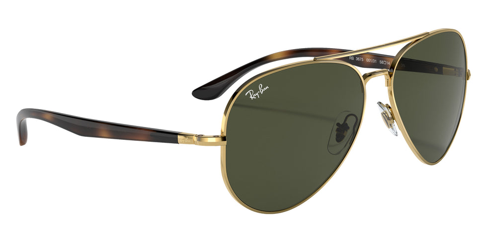 Ray-Ban RB3675 001/31 58 - Arista Gold / G-15 Green #id:rb367500131_s:100120