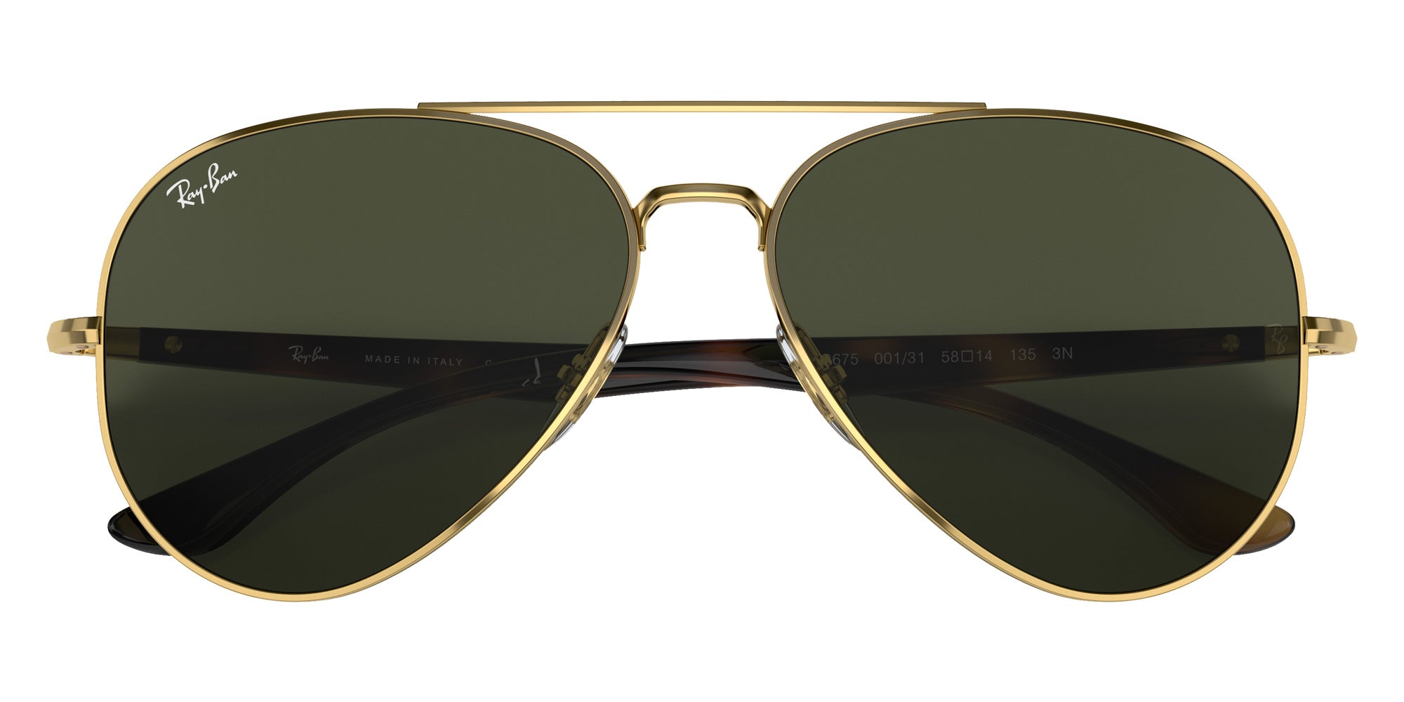 Ray-Ban RB3675 001/31 58 - Arista Gold / G-15 Green #id:rb367500131_s:100125