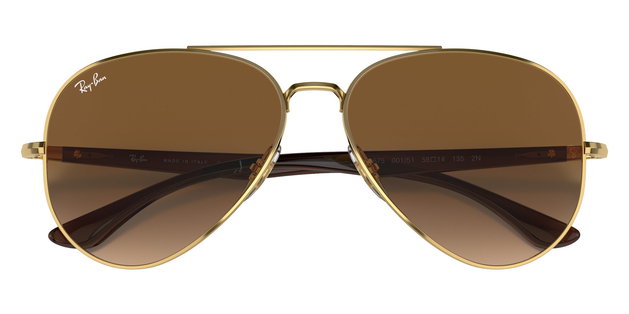 Ray-Ban RB3675 001/51 58 - Arista Gold / Light Brown #id:rb367500151_s:102125