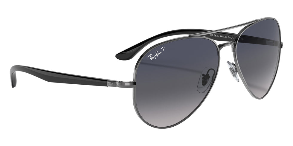 Ray-Ban RB3675 004/78 58 - Gunmetal / Blue & Gray Polarized #id:rb367500478_s:100120