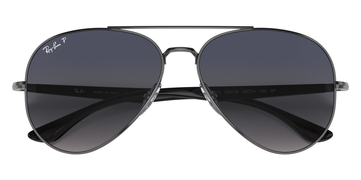 Ray-Ban RB3675 004/78 58 - Gunmetal / Blue & Gray Polarized #id:rb367500478_s:100125