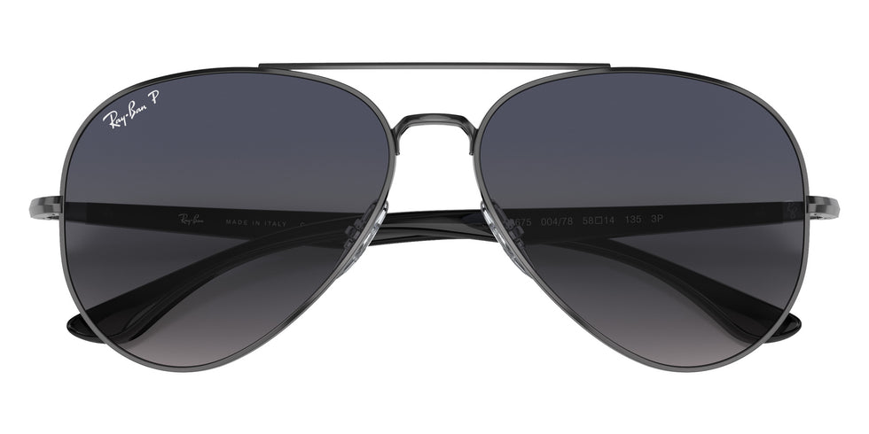 Ray-Ban RB3675 004/78 58 - Gunmetal / Blue & Gray Polarized #id:rb367500478_s:100125