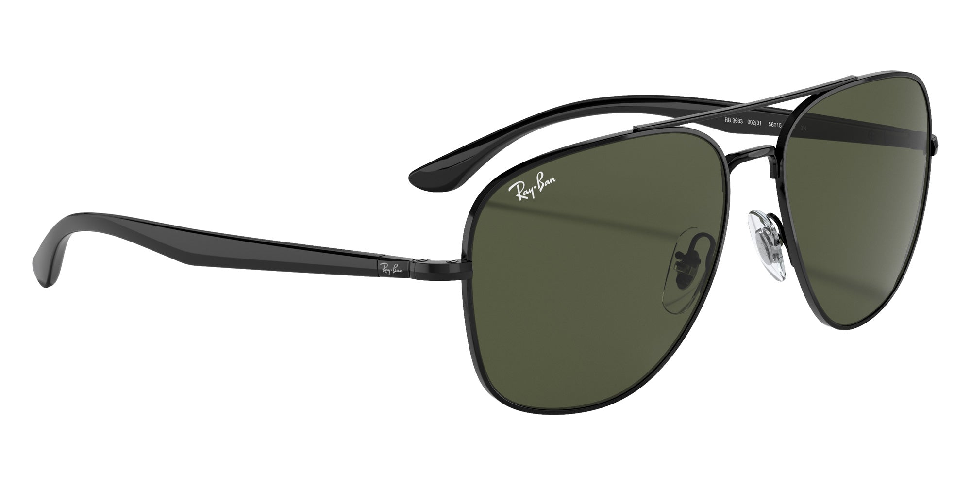Ray-Ban RB3683 002/31 56 - Black / G-15 Green #id:rb368300231_s:100120
