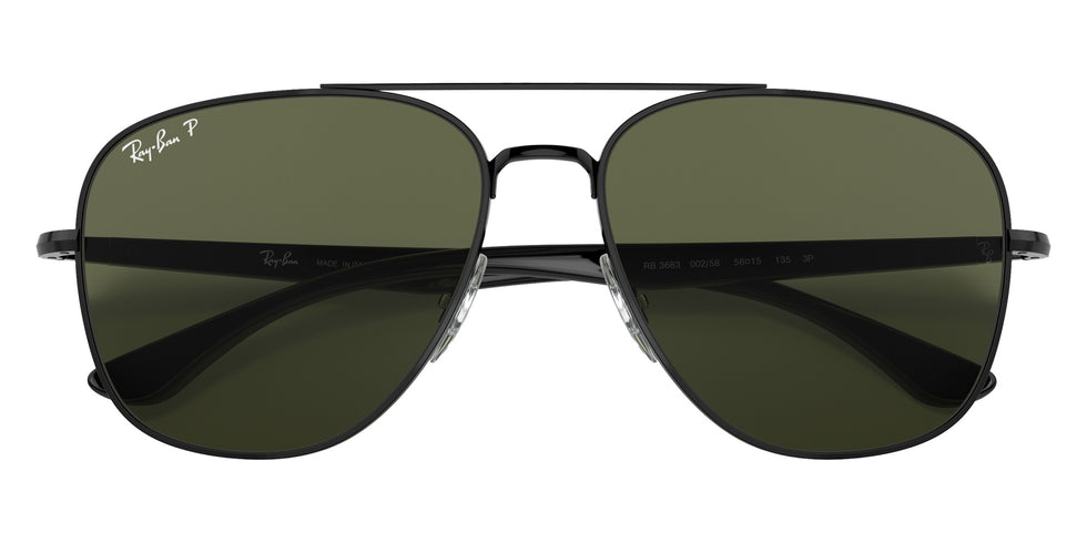 Ray-Ban RB3683 002/58 59 - Black / G-15 Green Polarized #id:rb368300258_s:100125