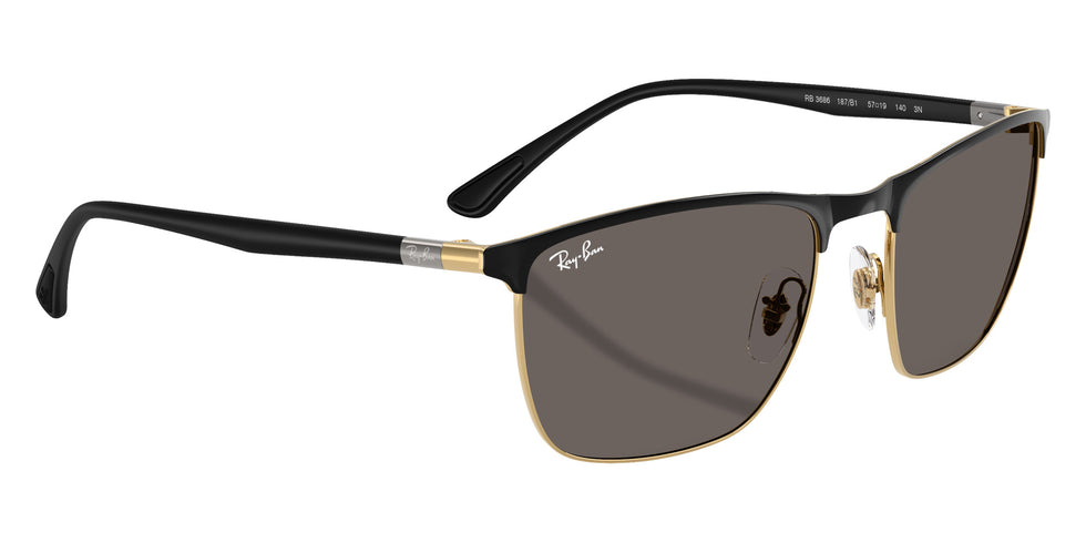 Ray-Ban RB3686 187/B1 57 - Black on Arista / Dark Gray #id:rb3686187b1_s:102120