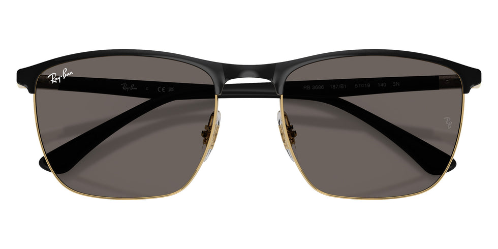 Ray-Ban RB3686 187/B1 57 - Black on Arista / Dark Gray #id:rb3686187b1_s:102125