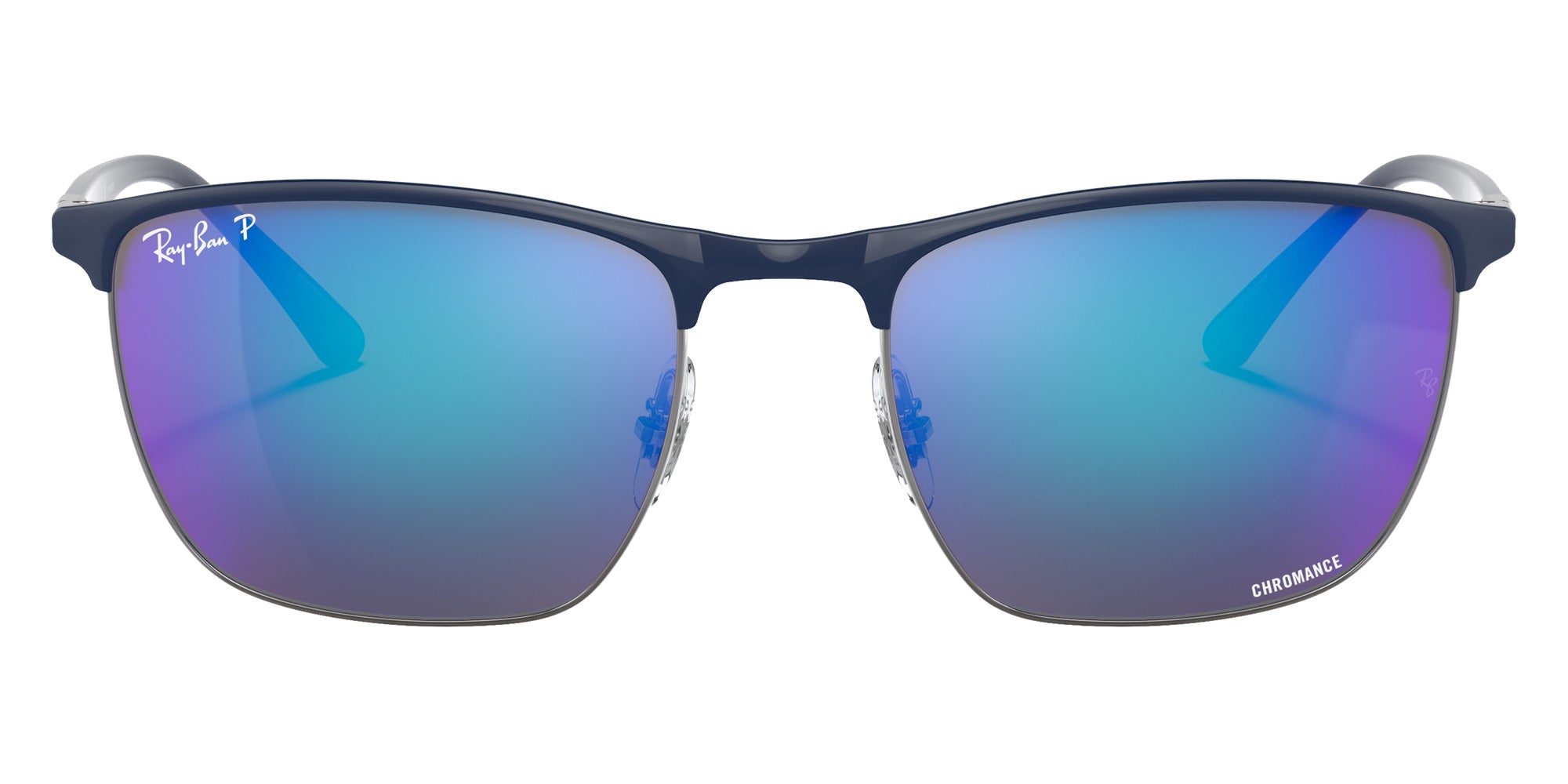 Ray-Ban RB3686 Chromance 92044L 57 - Blue on Gunmetal / Blue Mirrored Polarized #id:rb368692044l_s:100100