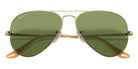 Ray-Ban RB3689 Aviator Metal II 9064O9 58 - Arista Gold / G-15 Green Polarized #id:rb36899064o9_s:100125