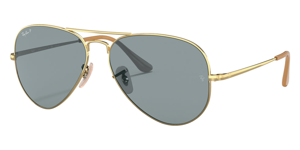 Ray-Ban RB3689 Aviator Metal II 9064S2 62 - Arista Gold / Light Blue Polarized #id:rb36899064s2_s:102105