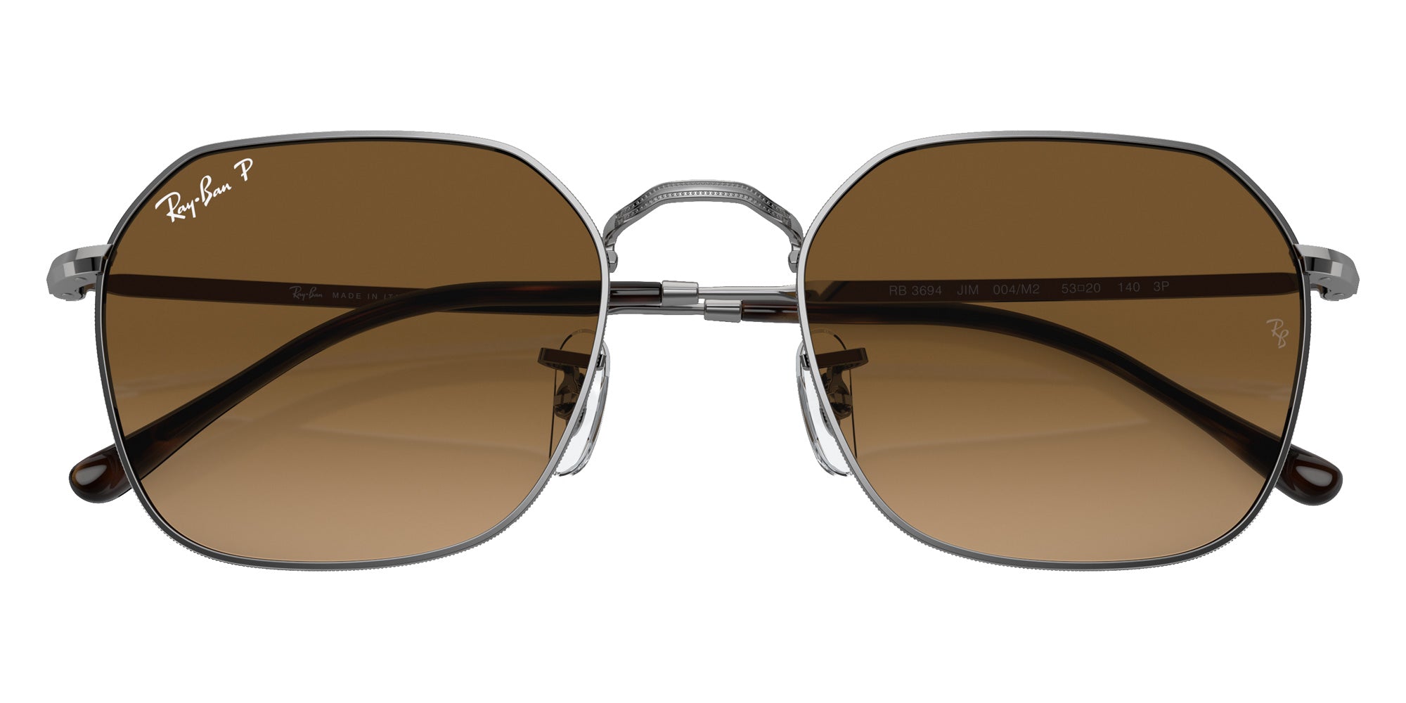 Ray-Ban RB3694 Jim 004/M2 53 - Gunmetal / Brown Polarized #id:rb3694004m2_s:100125