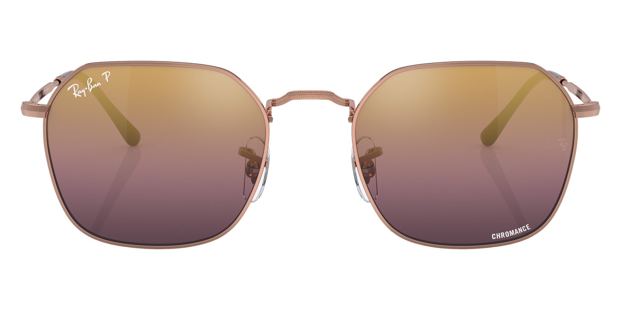 Ray-Ban RB3694 Jim 9202G9 53 - Rose Gold / Gold/Red Mirrored Polarized #id:rb36949202g9_s:102100