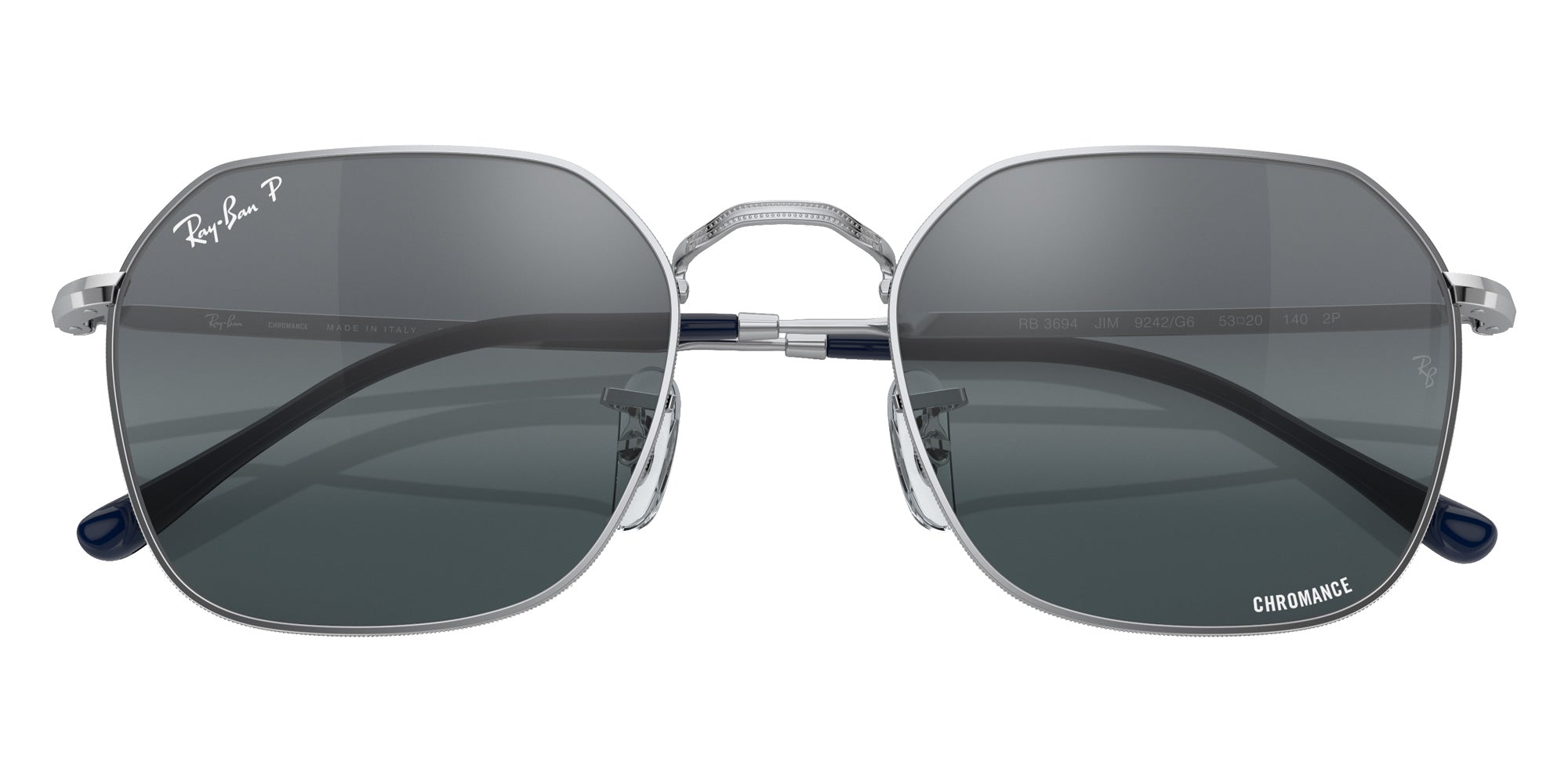 Ray-Ban RB3694 Jim 9242G6 53 - Silver / Silver/Blue Mirrored Polarized #id:rb36949242g6_s:106120