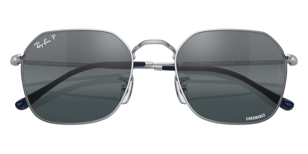 Ray-Ban RB3694 Jim 9242G6 53 - Silver / Silver/Blue Mirrored Polarized #id:rb36949242g6_s:106120