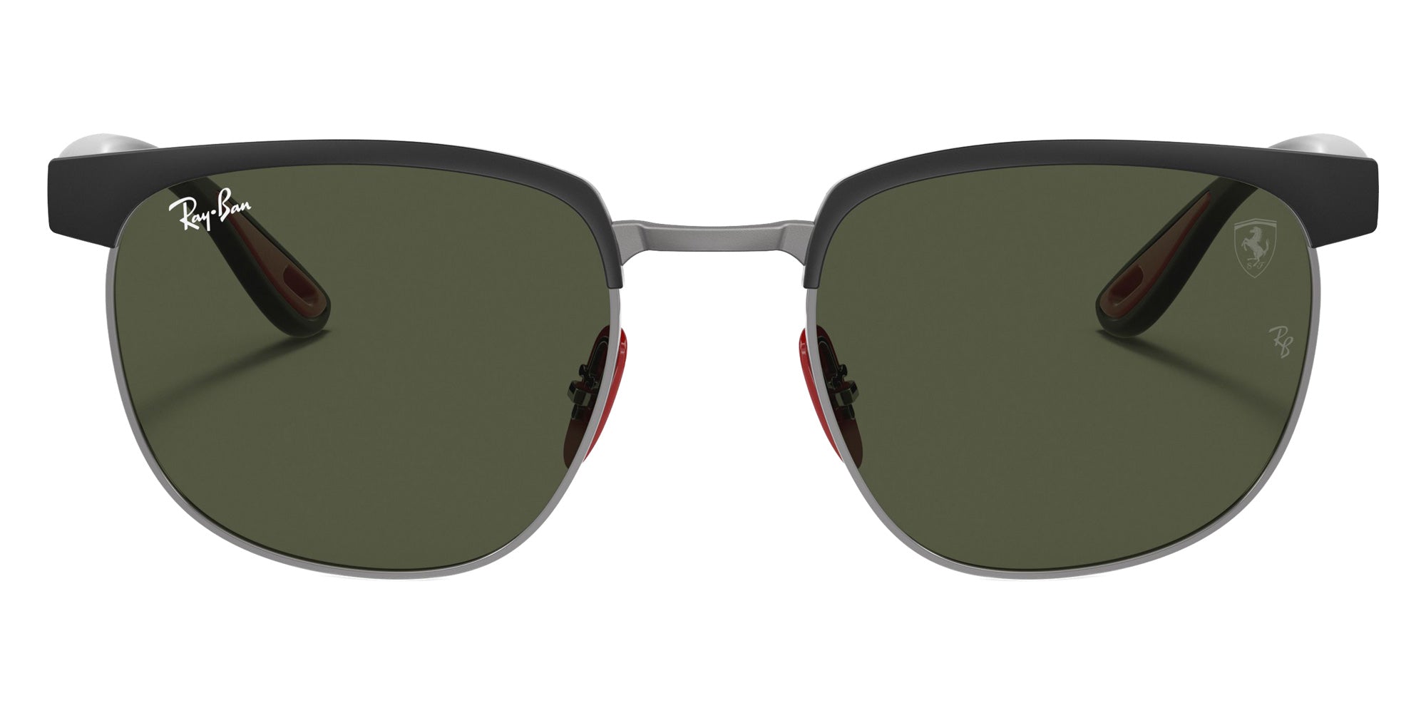 Ray-Ban RB3698M Scuderia Ferrari Collection F07331 53 - Black on Gunmetal / Green #id:rb3698mf07331_s:100100