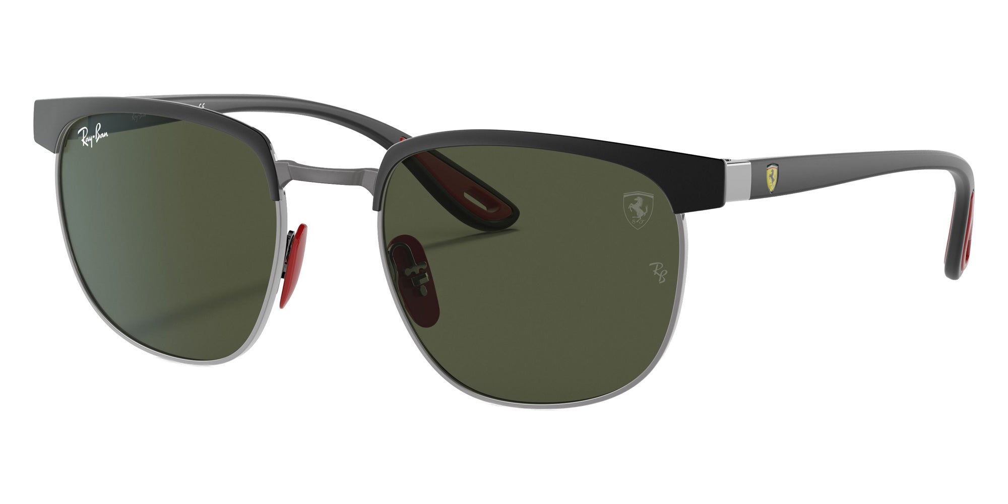 Ray-Ban RB3698M Scuderia Ferrari Collection F07331 53 - Black on Gunmetal / Green #id:rb3698mf07331_s:100105