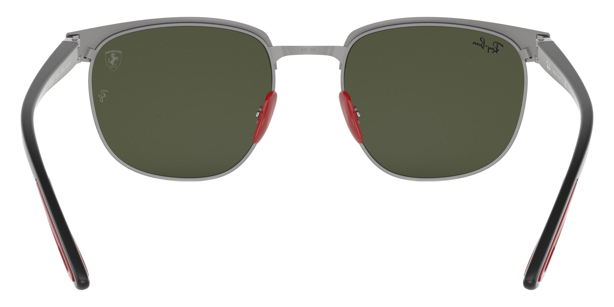 Ray-Ban RB3698M Scuderia Ferrari Collection F07331 53 - Black on Gunmetal / Green #id:rb3698mf07331_s:100115