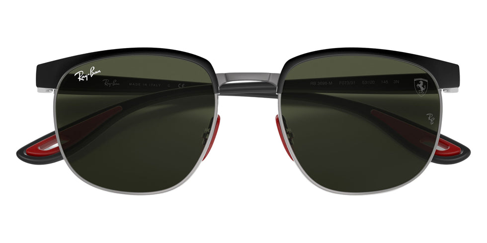Ray-Ban RB3698M Scuderia Ferrari Collection F07331 53 - Black on Gunmetal / Green #id:rb3698mf07331_s:100125