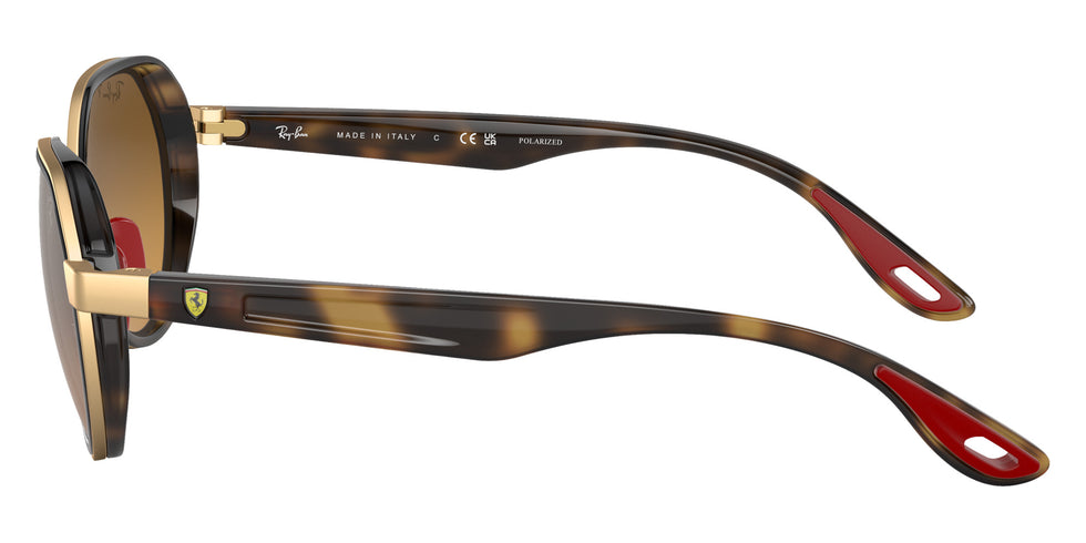 Ray-Ban RB3703M Scuderia Ferrari F076A2 51 - Gold / Brown/Gray Mirrored Polarized #id:rb3703mf076a2_s:102110