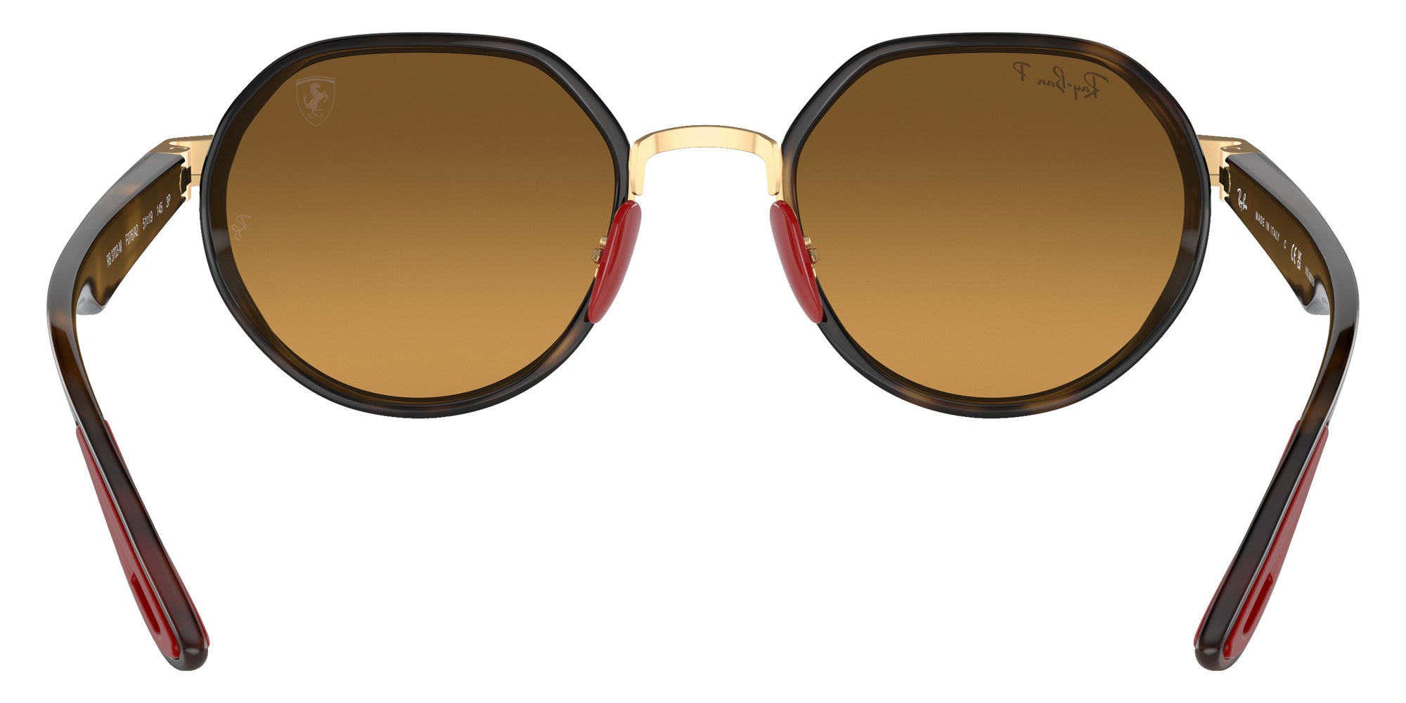 Ray-Ban RB3703M Scuderia Ferrari F076A2 51 - Gold / Brown/Gray Mirrored Polarized #id:rb3703mf076a2_s:102115