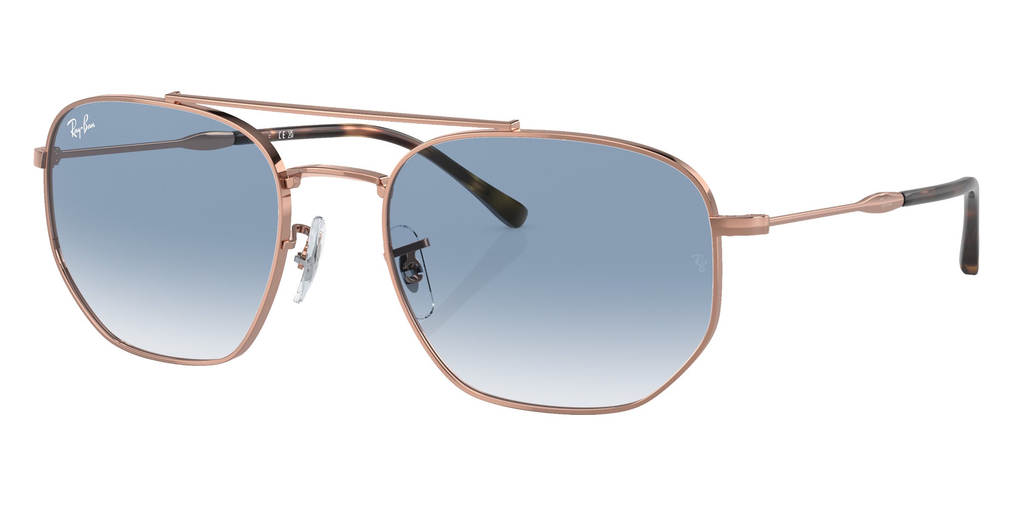 Ray-Ban RB3707 92023F 57 - Rose Gold / Blue #id:rb370792023f_s:104105