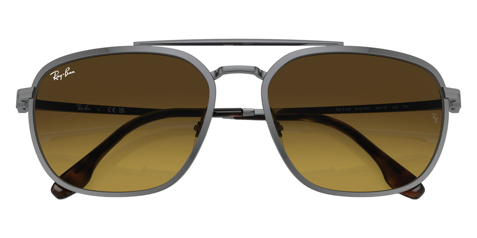 Ray-Ban RB3708 916785 59 - Gunmetal / Brown #id:rb3708916785_s:100125