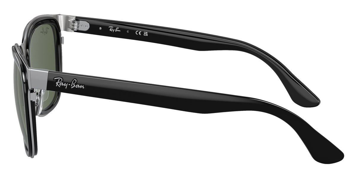 Ray-Ban RB3709 Clyde 003/71 53 - Black on Silver / Dark Green #id:rb370900371_s:100110