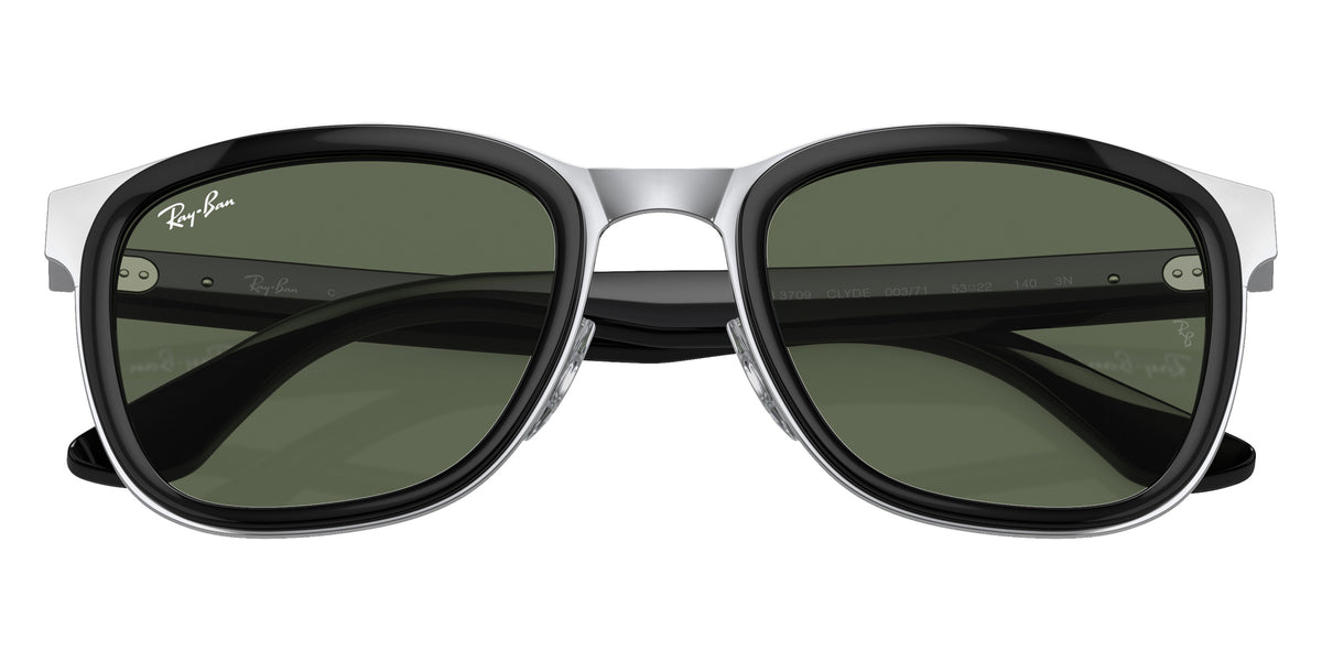 Ray-Ban RB3709 Clyde 003/71 53 - Black on Silver / Dark Green #id:rb370900371_s:100125