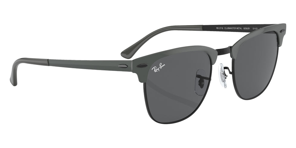 Ray-Ban RB3716 Clubmaster Metal 9256B1 51 - Gray on Black / Dark Gray #id:rb37169256b1_s:102125