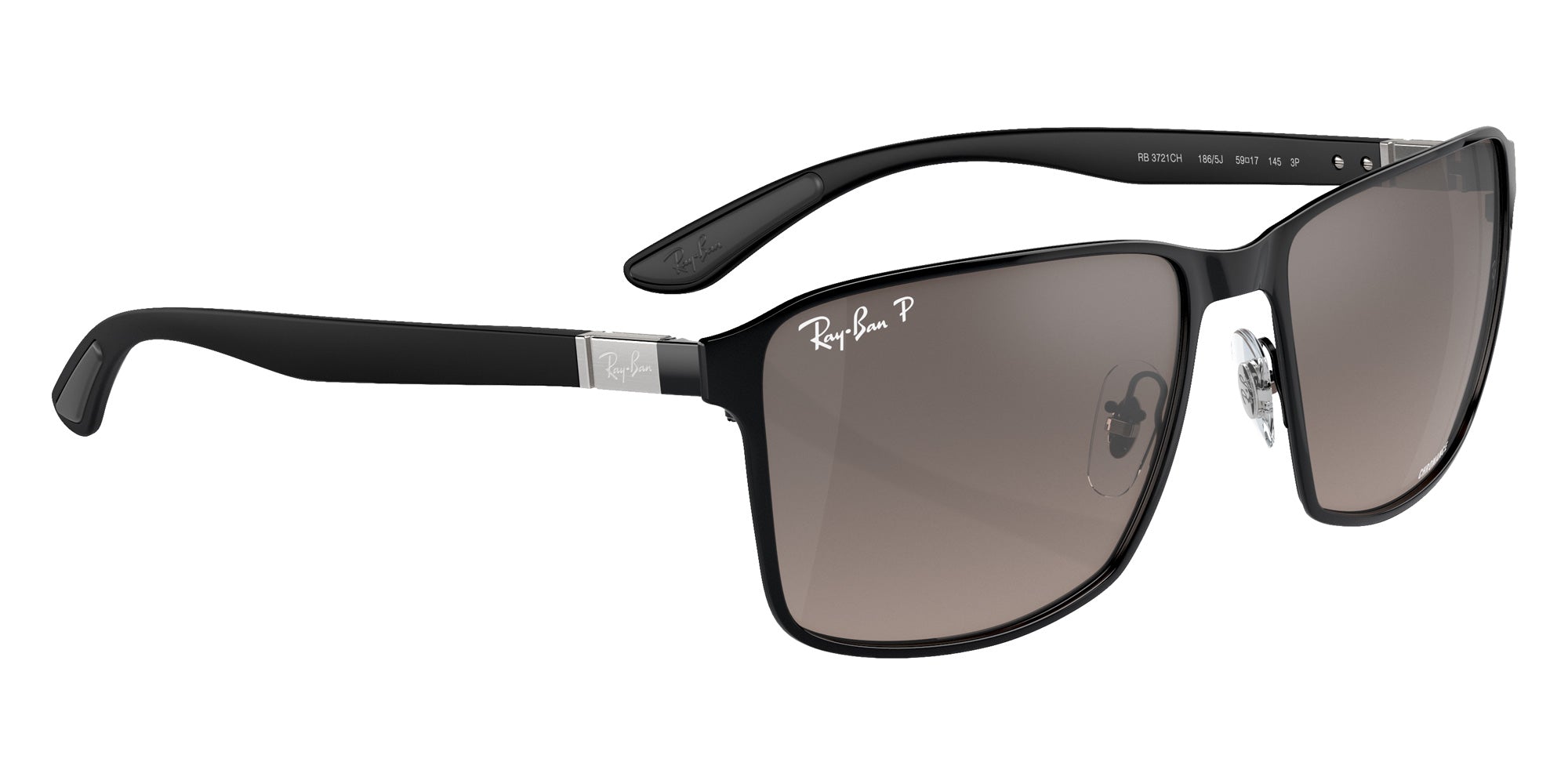 Ray-Ban RB3721CH Chromance 186/5J 59 - Black on Black / Gray Mirrored Polarized #id:rb3721ch1865j_s:100120