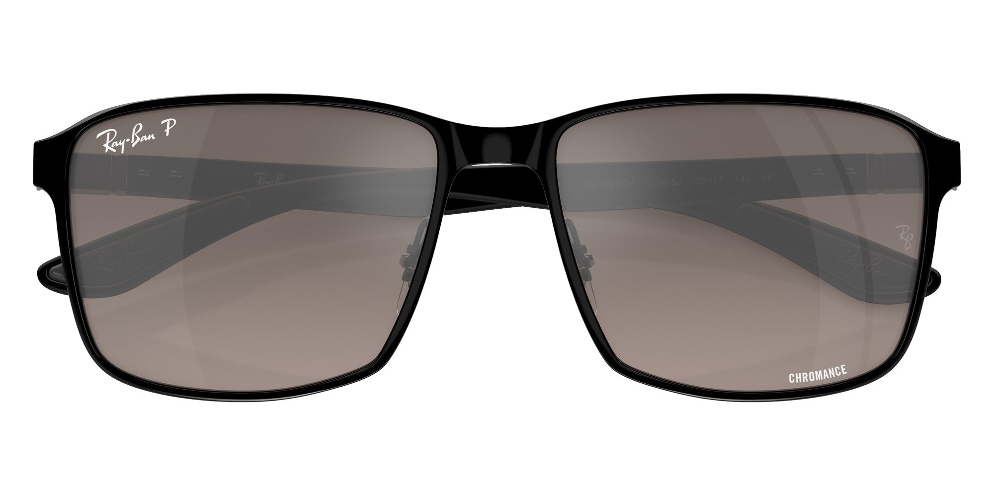 Ray-Ban RB3721CH Chromance Square Sunglasses | EyeOns.com