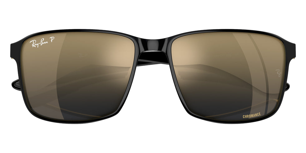 Ray-Ban RB3721CH Chromance 187/J0 59 - Black on Gold / Blue/Gold Mirrored Polarized #id:rb3721ch187j0_s:102125