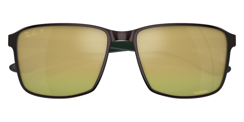 Ray-Ban RB3721CH Chromance 188/6O 59 - Brown on Gunmetal / Green/Gold Mirrored Polarized #id:rb3721ch1886o_s:104125